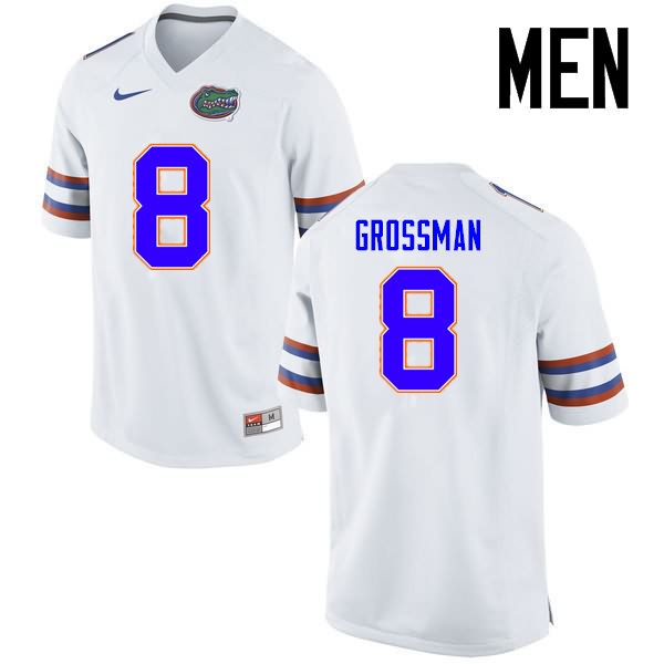 NCAA Florida Gators Rex Grossman Men's #8 Nike White Stitched Authentic College Football Jersey ITP8264RO
